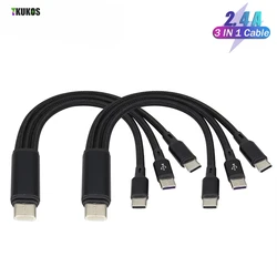 3 in 1 USB Type C Cable USB C to Type C Charging Cable For ipone Samsung Huawei  Mate60  Xiaomi  3in1 Micro USBC Cable 0.2M/1.2M