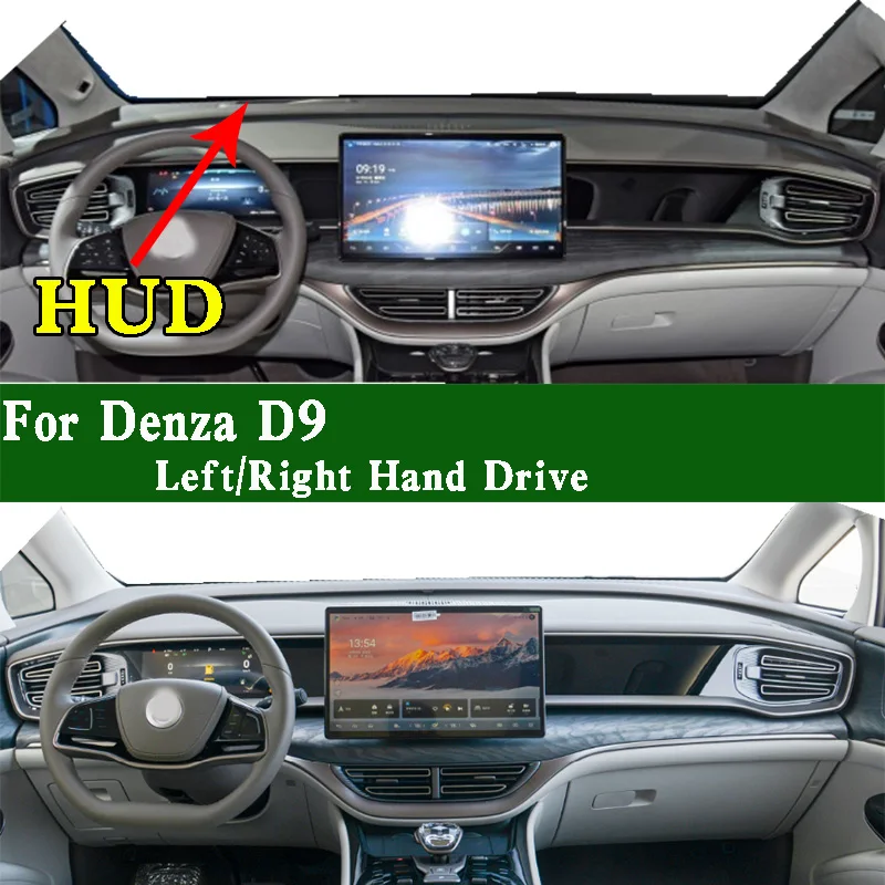 

For Denza D9 MPV 2022 2023 2024 Accessories Dashboard Cover Instrument Panel Dash Mat Anti-slip Anti-Dirt Proof Dashmat Pad