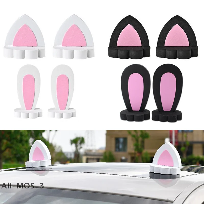 

【S】Украшение на крышу автомобиля, модификация автомобиля, индивидуальный милый мультяшный автомобиль, экстерьер, кроличьи уши, украшения для кошачьих ушей, 1 пара