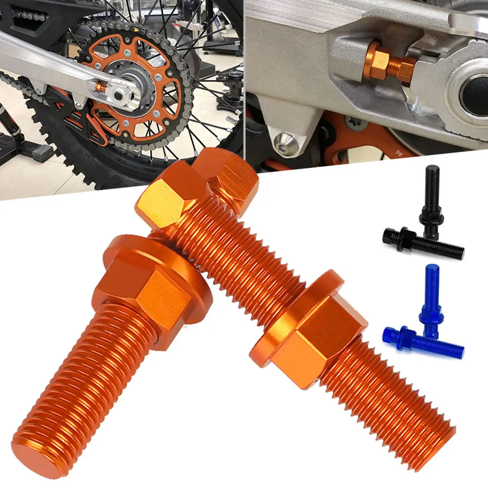 

10mm Rear Axle Blocks Chain Adjuster Bolt Screw For 250 350 450 530 XC XCF XCW EXC EXC-F R 2007-2017 2018 2019 2020 2021