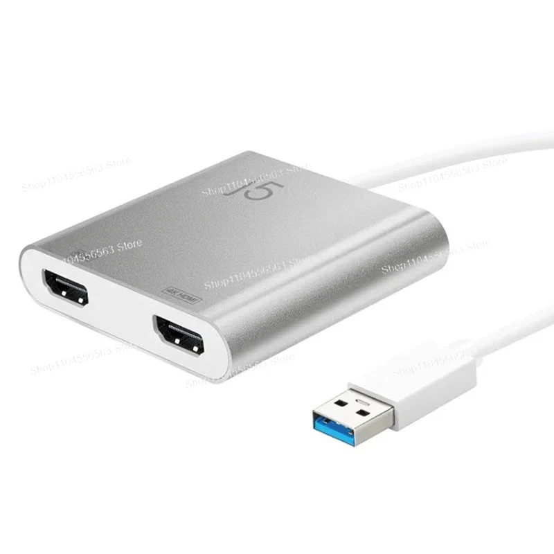 J5 JUA365 External Graphics Card USB3.0 To 2 Channel 2K4K DualDisplay Supports