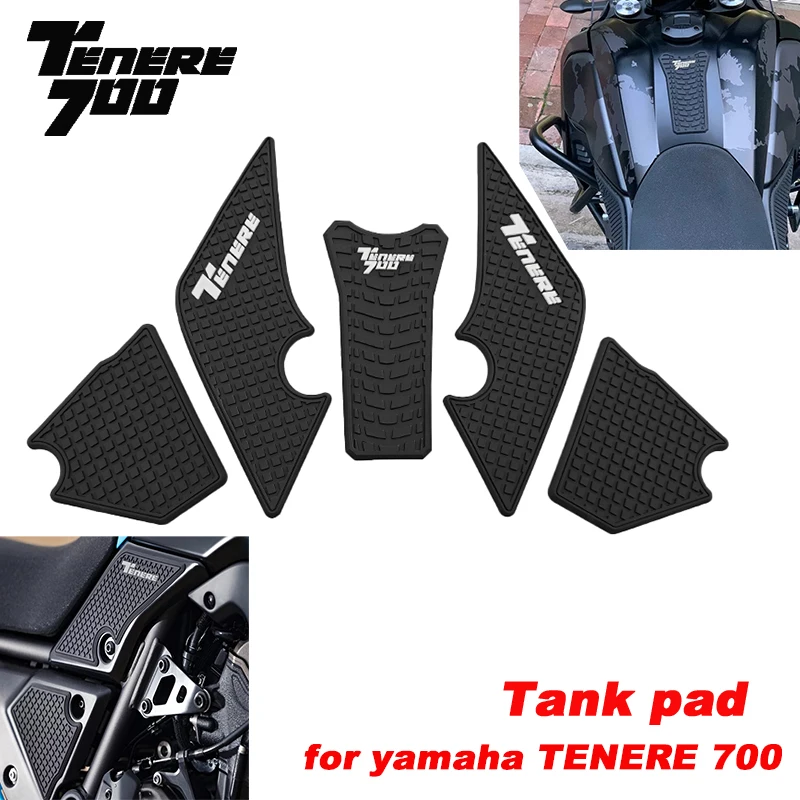 For YAMAHA Tenere 700 Rally T700 XTZ 700 T 700 Motorcycle Non-slip Side Fuel Tank Stickers waterproof pad stickers Tank Pads