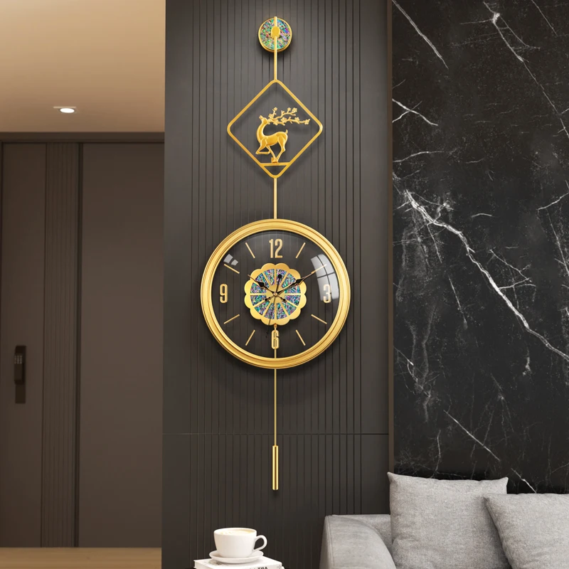 Große Wanduhr Haupt dekoration Wohnzimmer Haus Schlafzimmer stilles Design Uhren europäischen Stil moderne elegante Luxus-Accessoires