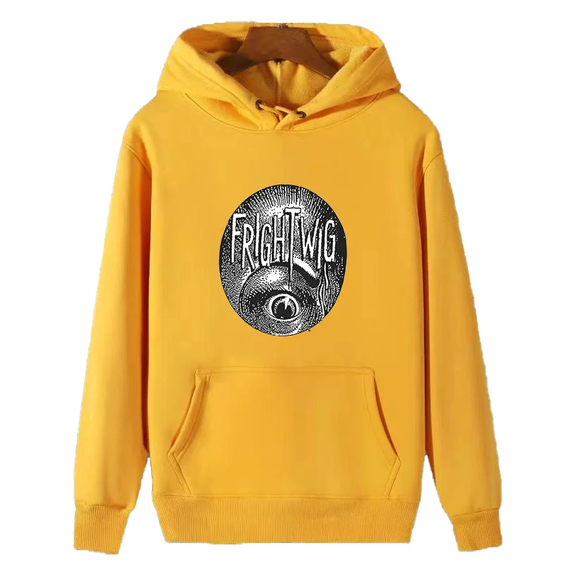 Frightwig American Feminist Punk Music Group Rock Eye graphic Hooded sweatshirts winter thick sweater hoodie fleece hoodie