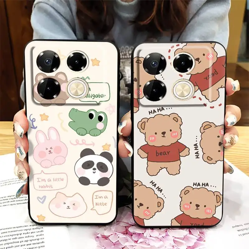 Cute Dirt-resistant Phone Case For infinix Note40 Pro/ProPlus/X6851/B/X6850 Cartoon Soft case Durable protective Anti-dust