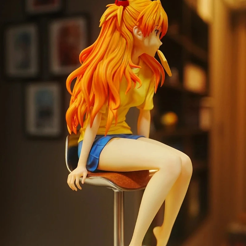 إيفا 1/6 Asuka الخبز نسخة 24 سنتيمتر عمل أرقام بولي كلوريد الفينيل يجلس تمثال بيشوجو نموذج أنيمي لعبة حالة الكمبيوتر ديكور تحصيل هدية