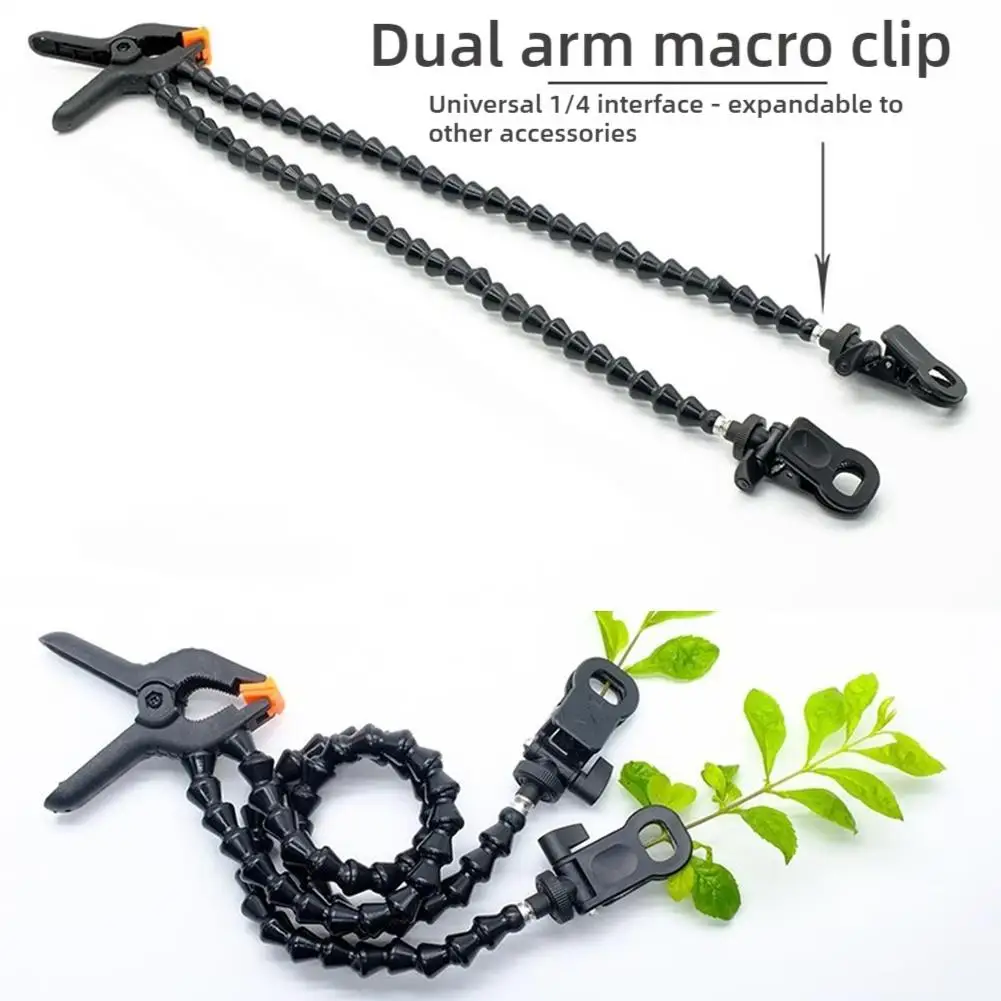 60cm Magic Arm Clamp Clip And Tripod For Macroshot Insects Flower Macro Photography Tool Double Magic Arm Clamp Clip