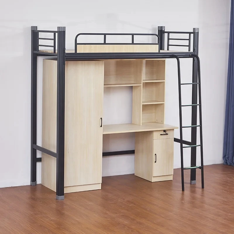 custom.Bunk Bed Student Apartment Steel Loft Wardrobe Cheap Desk and Locker Bunk Dorm Bed