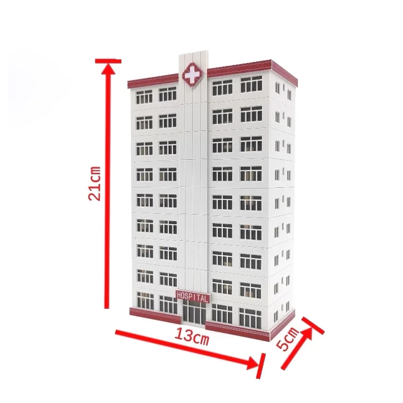 Creative DIY Miniatures Handmade ของเล่นบล็อกอาคารชุดสําหรับสถานีตํารวจชุดประกอบชุด