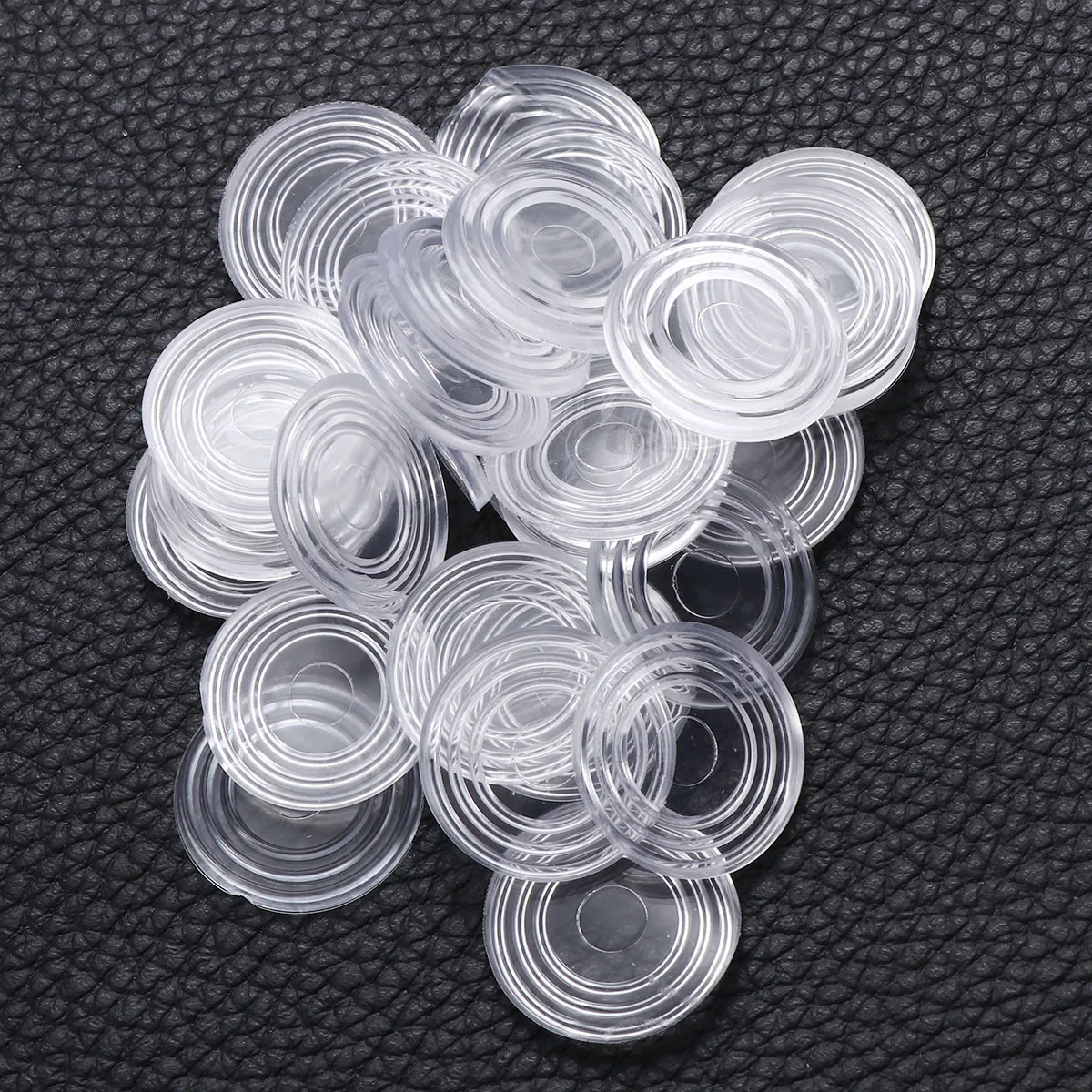 18 pcs Glass Table Pads Round Furniture Bumpers Transparent Non-Slip Rubber Mat For Cabinet Drawer Protection Dust Proof Kitchen