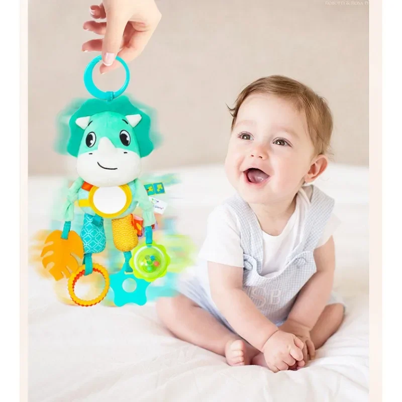 Soft Infant Crib Bed Stroller Mobile Hanging Rattle Baby Educational Toys Brain Developmental Hand Grip Cute Stuffed Animal Toys