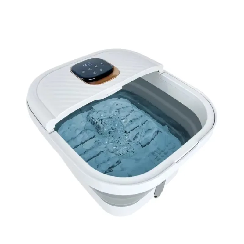 New Foldable Rotary Foot Spa Bath Massager 6 Rollers Pedicure Tub Relieve Tired Feet