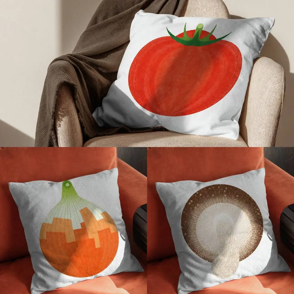 

Food Pattern Pillow Case Pillowcase For Car Pillows 60x60 Cushions Luxury Double Sided Cover Home And Decoration Sofa 30x30