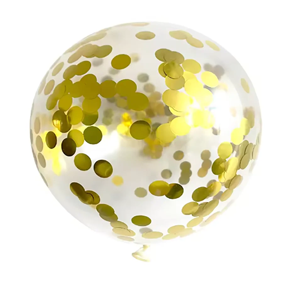 12 Zoll/10 Stück Set Glitzer-Konfetti-Latexballons Romantische Hochzeitsdekoration Gold Transparente Geburtstagsparty-Dekoration für Kinder und Babys – Detail 7