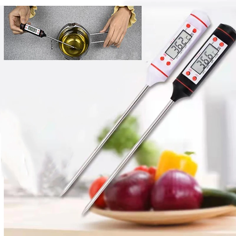 Kitchen Food Baking Digital Thermometer Candle Making Electronic Probe Type Digital Display Liquid Grill Burning Wax Thermometer