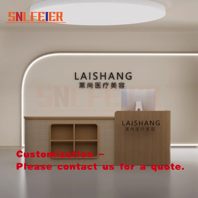 custom.Luxury Mobile Bar Counter  Reception Desk  Multi-Functional Table Barbershop, Salon & Retail Store