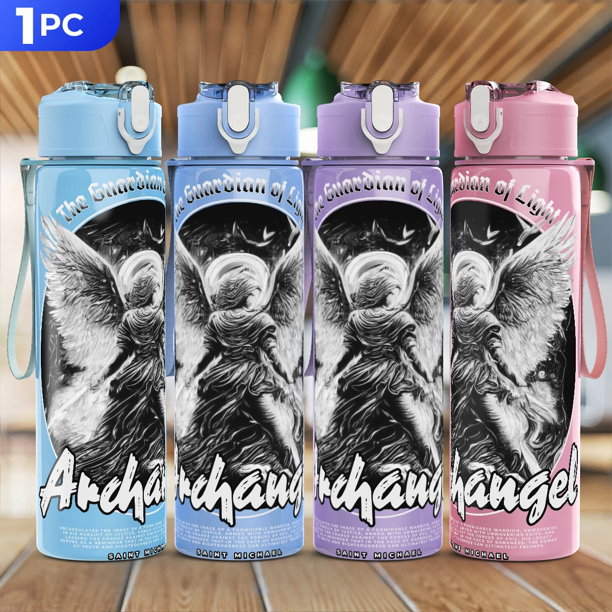 Botella Deportiva de 750 ml con Diseño de Anime, Apta para Lavavajillas, Duradera, de Uso con una Sola Mano, Regalo para el Día de la Madre y Pascua