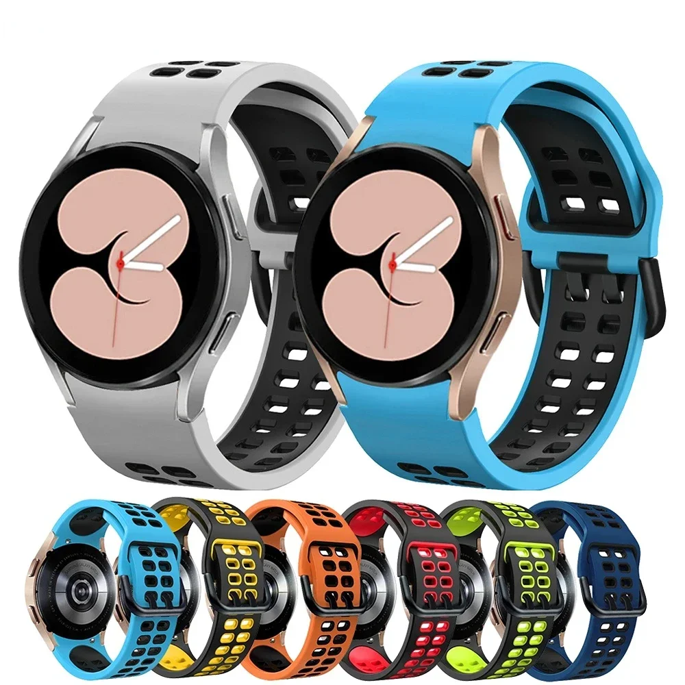 

20mm band For Samsung Galaxy Watch 4 classic 46mm 42mm smartwatch No Gaps Silicone Correa Galaxy Watch 5 44mm 40mm Strap