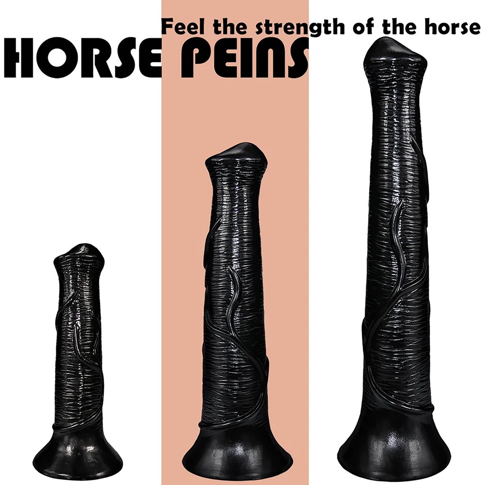 Oversized Horse Dildo Anal Plug Soft Penis Anal Dilator with Suction Cup Phallus Butt Plug Stimulate Vagina Anus Dick Sex Toys