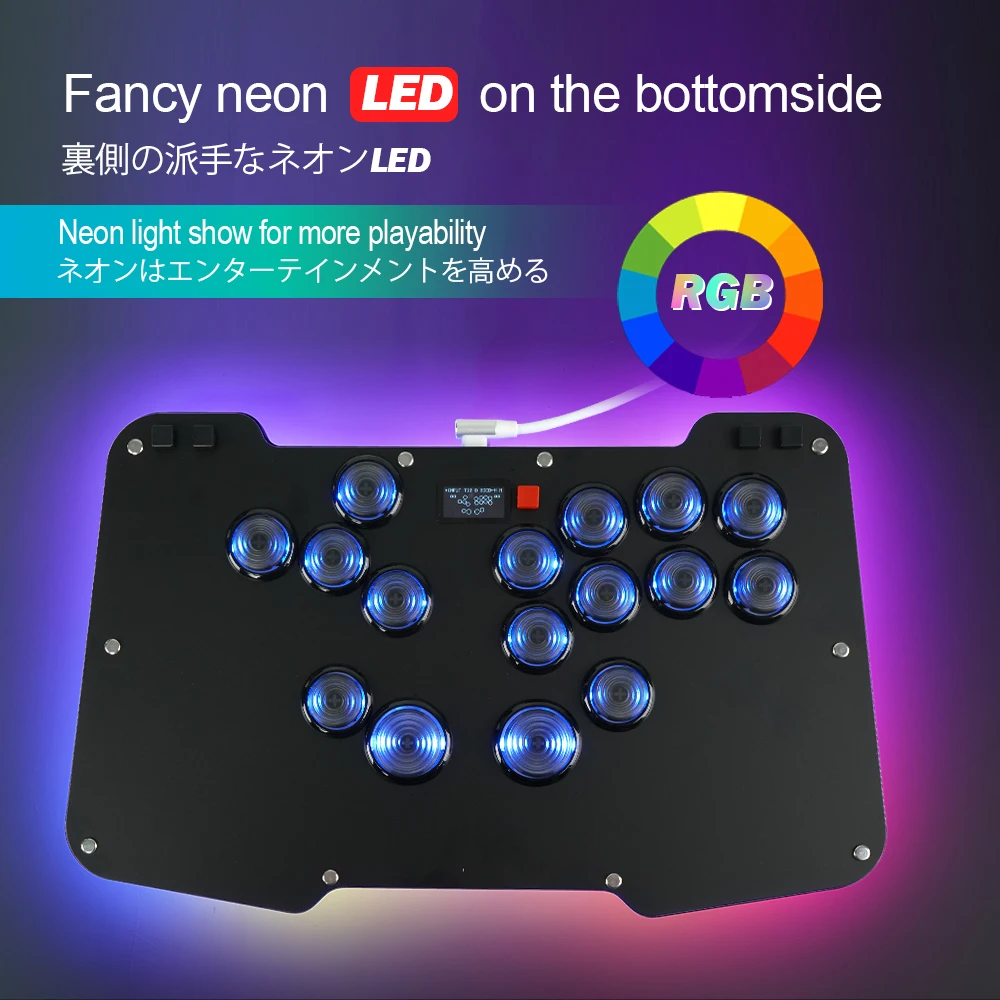 duelpad-zen16-fightstick-joystick-arcade-per-pc-ps4-controller-tastiera-hitbox-per-steam-switch