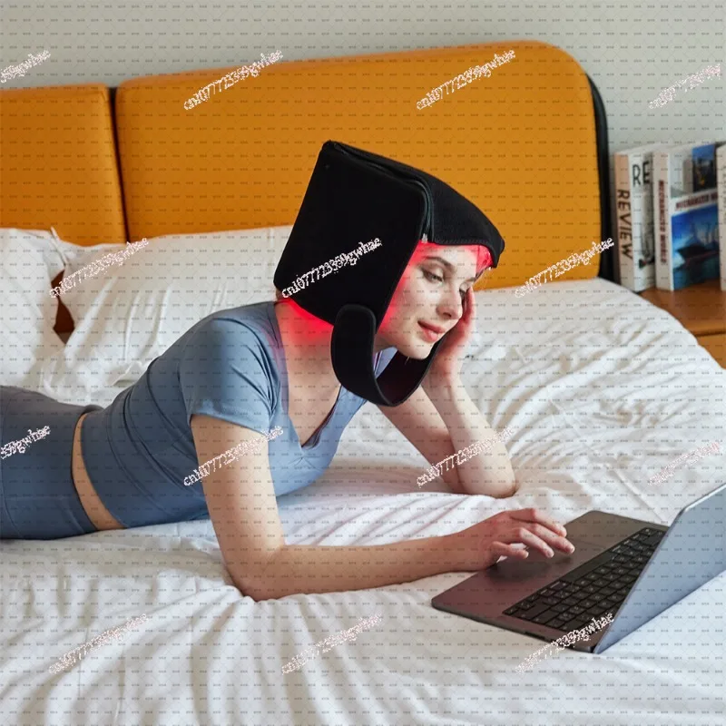 

LED Infrared Therapy Cap Long Hair Care Red Light Therapy Cap Head Pain Relief 650 * 880 Pulse