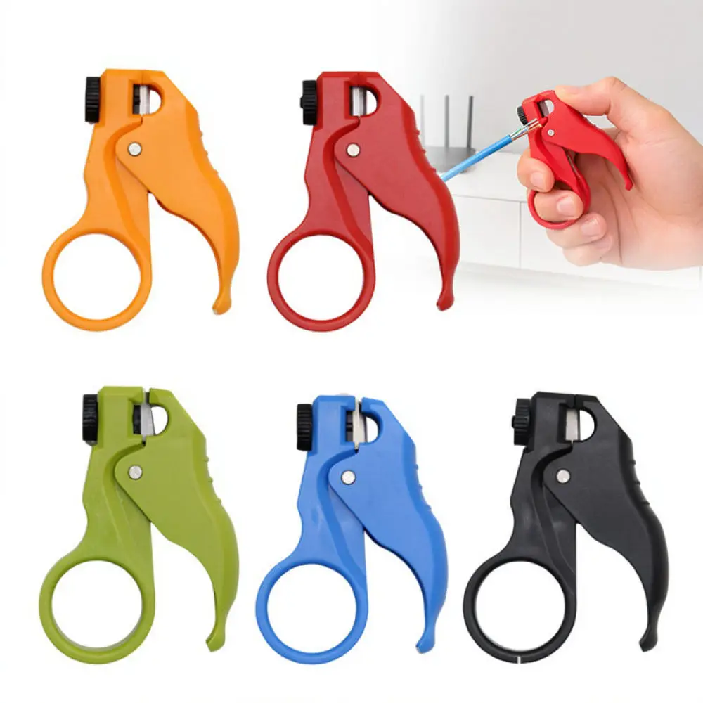 Compact Handheld Ethernet Wire Stripper Adjustable Precision Cable Cutter For Home DIY Network Installation Repairs