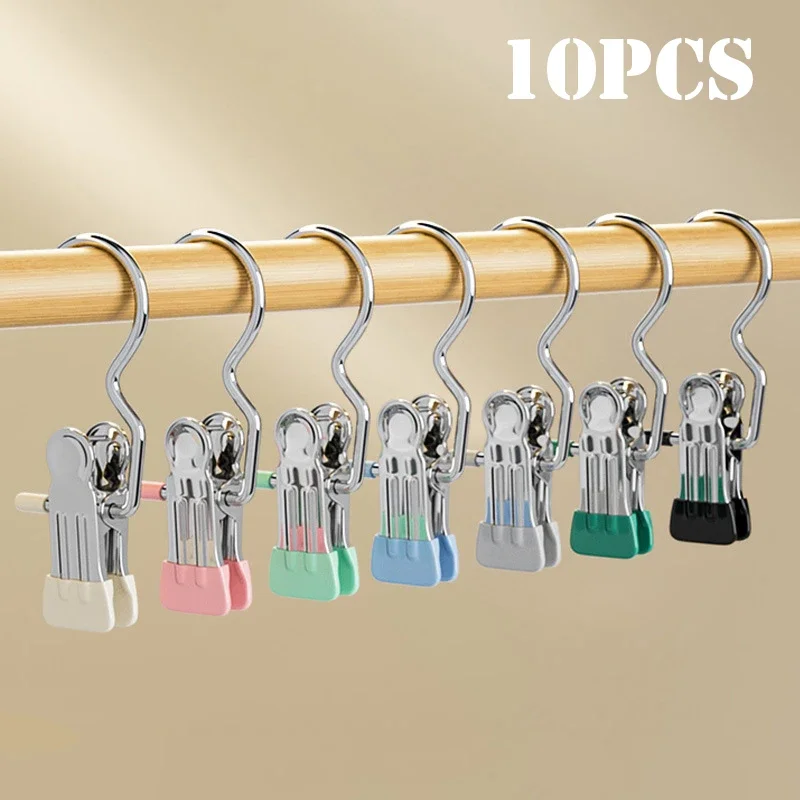 

10pcs Legging Organizer for Closet Pants Hangers Hanging Clips Rubber Coated Holds Leggings Hanger Closet Organizers and Storage