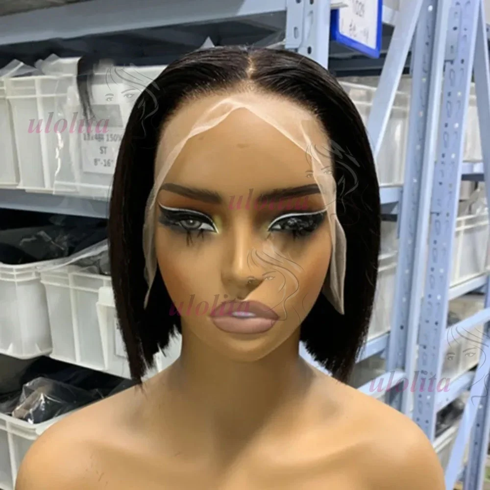Super Double Drawn BOB Glueless Bone Straight Vietnamesische Haarperücken 8 Zoll 13x4 Lace Frontal Perücke 2x6 4x4 5x5 Closure Perücke – Detail 6