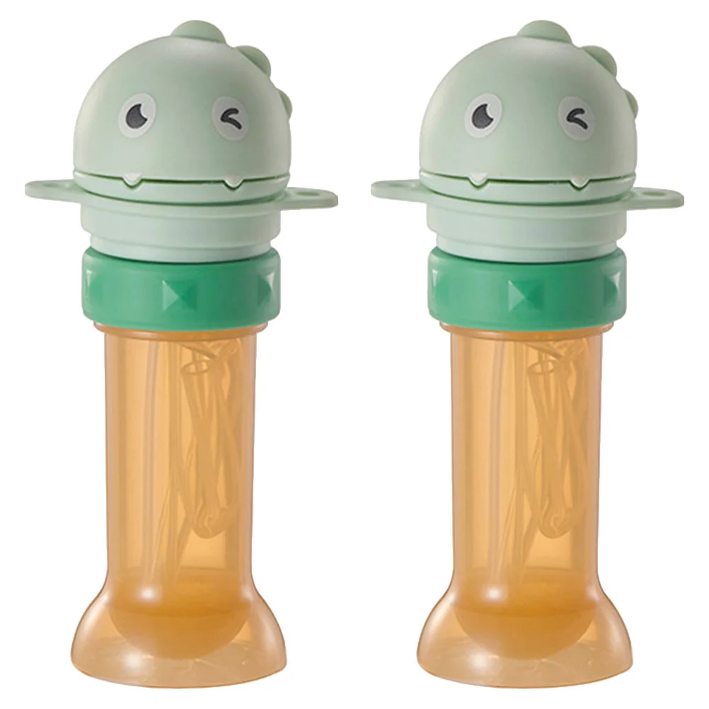 2 Pcs Mineral Water Bottle Cap Kids Straw Lid Reusable Lids for Cartoon Caps Colored Portable Travel