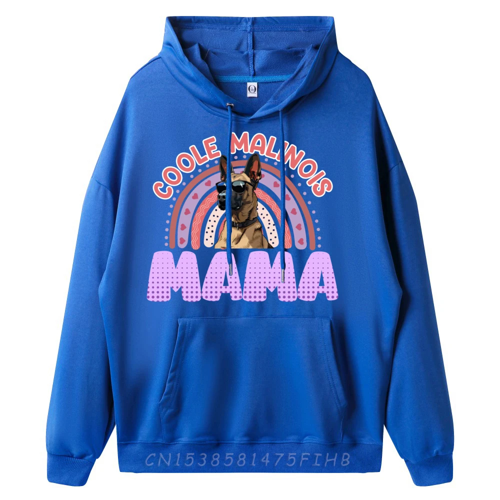 Belgian Shepherd Coole Malinois Mama Hoodies Discount Round Neck Graphic Long Sleeve Women's Hoodies Street Hoodies