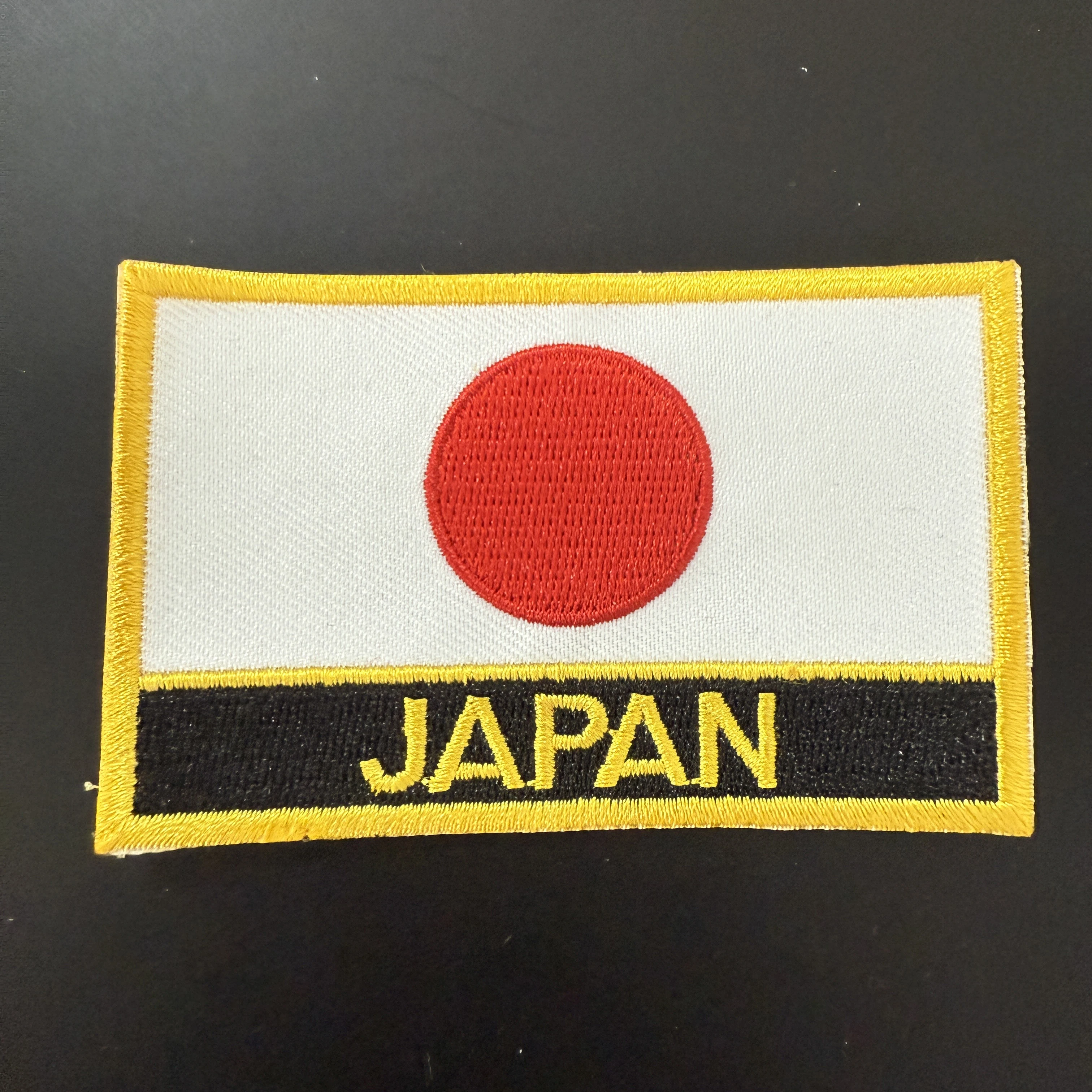 Stickerei-Patches mit japanischer Flagge zum Aufbügeln, Säge-auf-Transfer-Patches, Nähanwendungen für Kleidung in Haus und Garten