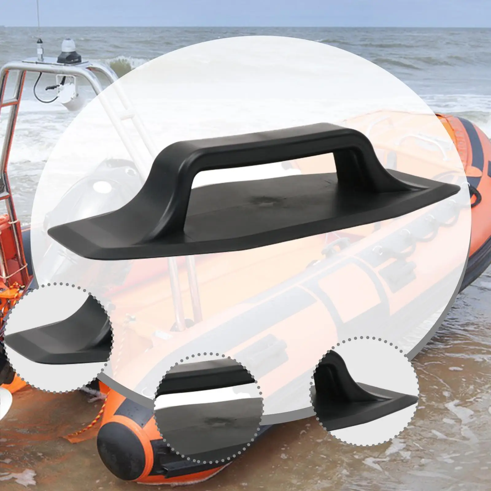 Boat Grab Handle Replacement Hardware Comfortable Portable Accessory Rubber Boat Handle for Kayak Fishing Surfing Dinghy Raft