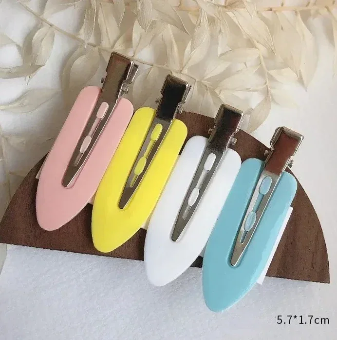 Korean 2/3/4pcs Fashion Girls Hair Clips Women Glitter Candy Color No Bend Hair Side Clip Duckbill Clip Bangs Hair Accessories