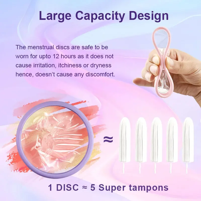 Woman Personal Health Care Silicone Disposable Menstrual Disc Disposable Menstrual Ring Women's Menstruall Cycle Replacement Cup