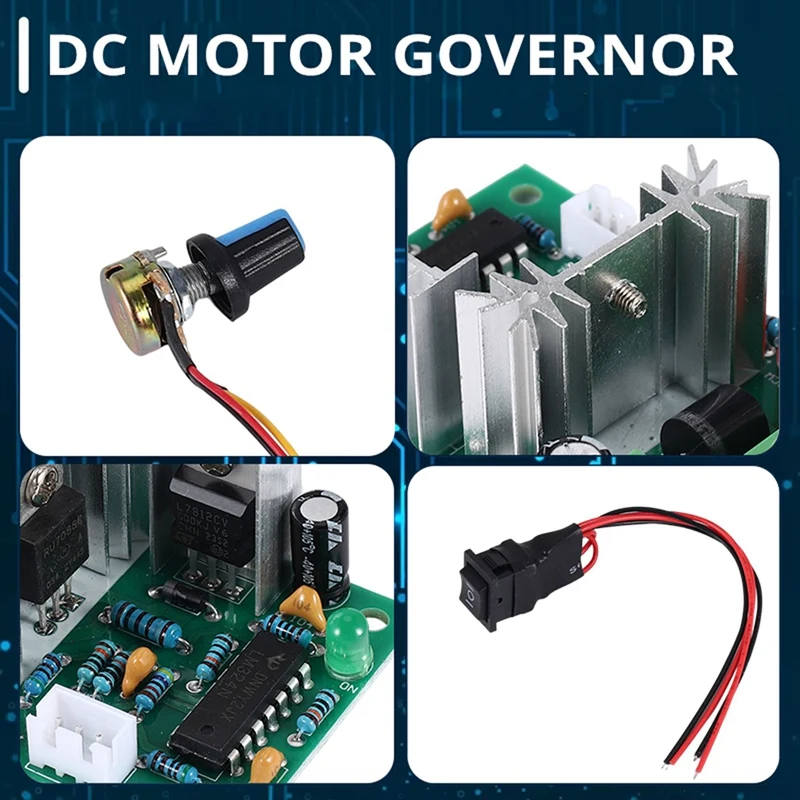 PWM DC Motor Speed Controller Switch DC 20A Current Regulator 10-60V PWM DC Controller 150W 12V 24V 36V 48V-DT30