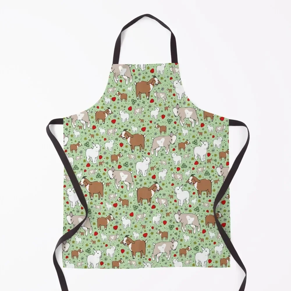

Goats in Green Apron japanese style For Cosmetologist Apron
