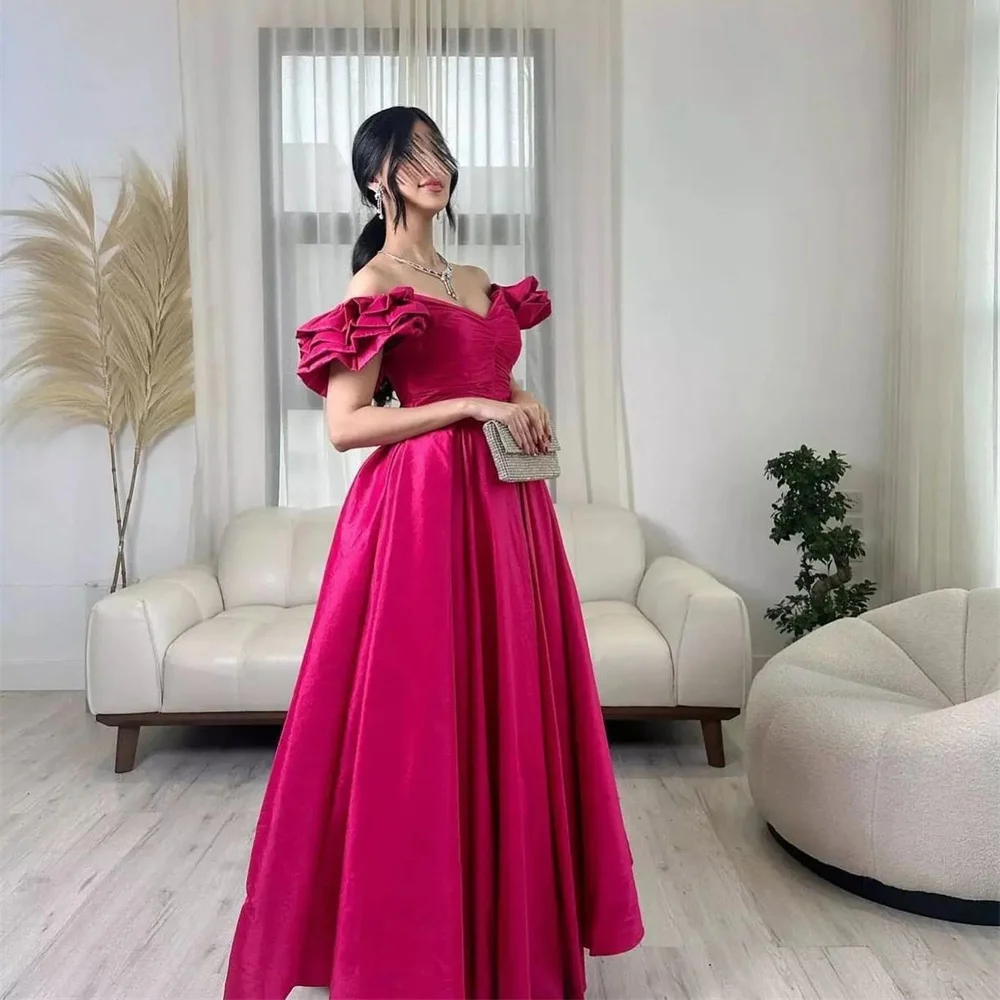 

GORGA Sweetheart Off The Shoulder Sleeveless Pleat A Line Long Evening Dress Floor Length Sweep Train Prom Gown New 2023