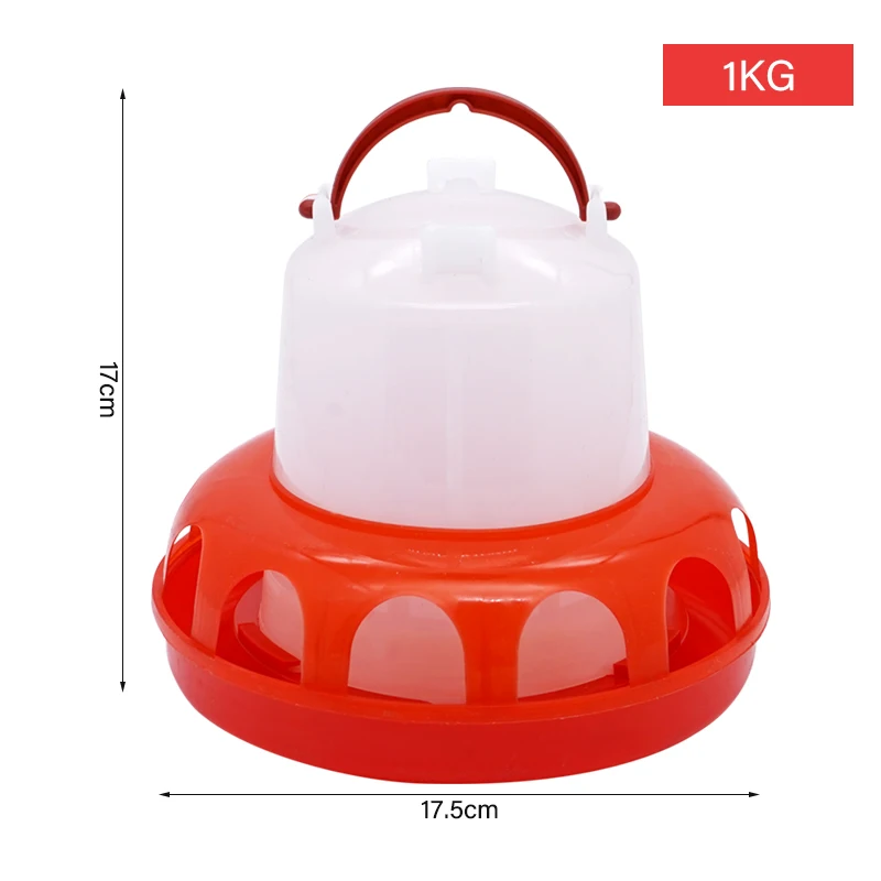 Automatic Chicken Feeder Water Bucket Drinker Chick Hen Quail Pigeon Feeding Watering Tool With Divider Farm Animal Supplies