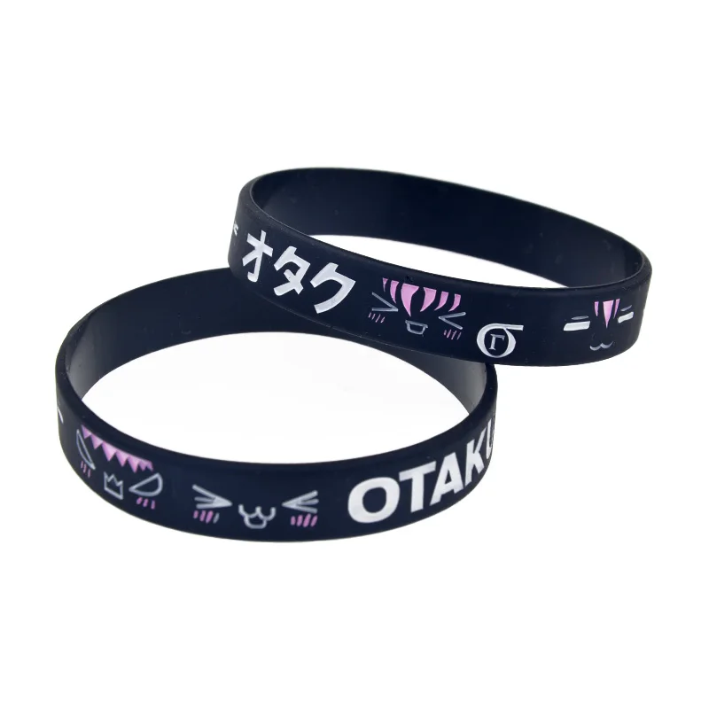 1 PC 2D Anime Character Silicone Wristband OTAKU Bracelet for Daily Outfit Accessories Bangle