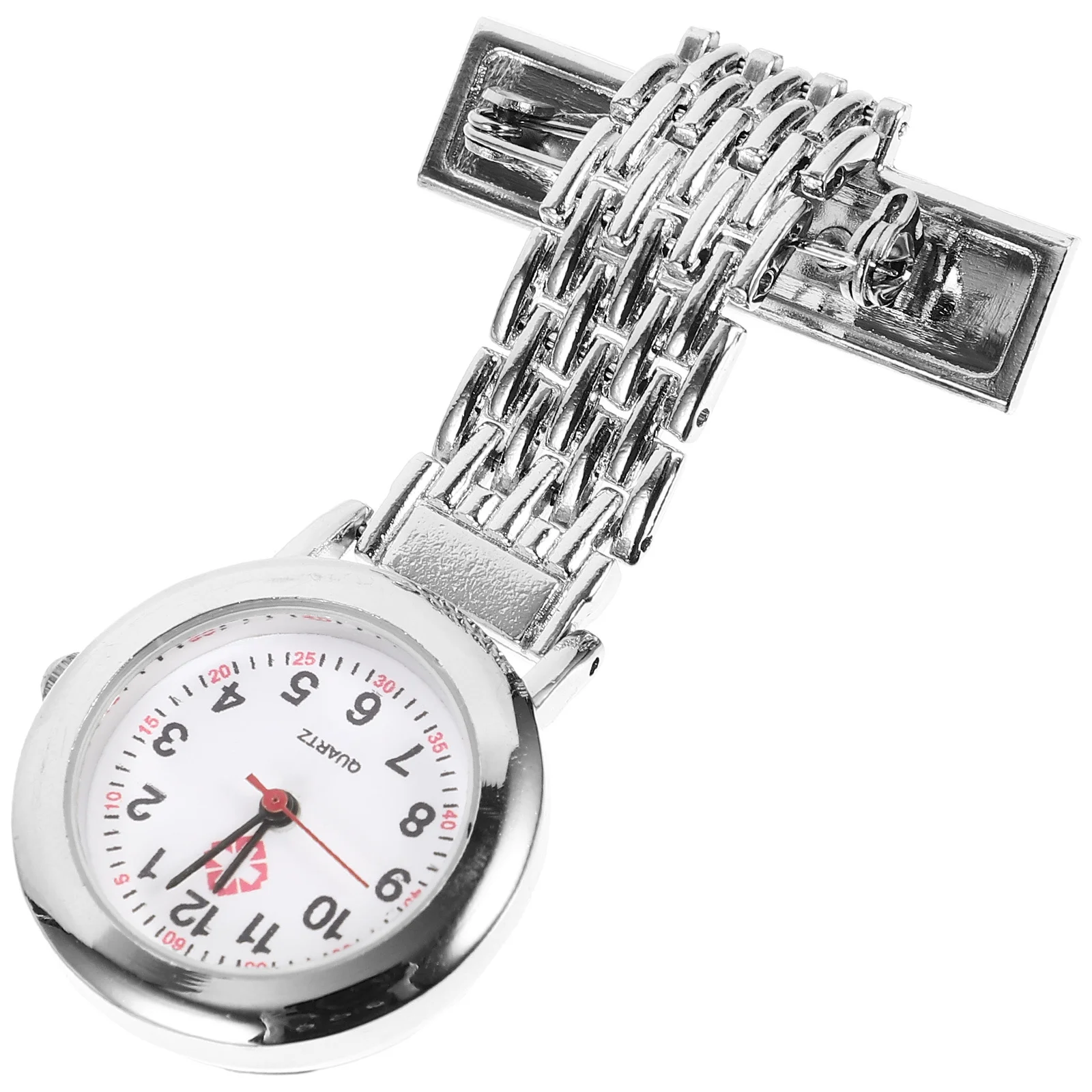

1Pcs Stylish Nurse Clip Watch High- Pocket Watch with Smooth Finish Lightweight Wearable for Healthcare