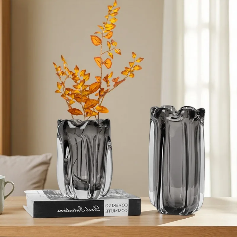 Creative Flower Bud Shaped Glass Vase, Transparent Hydroponic Flower Pot