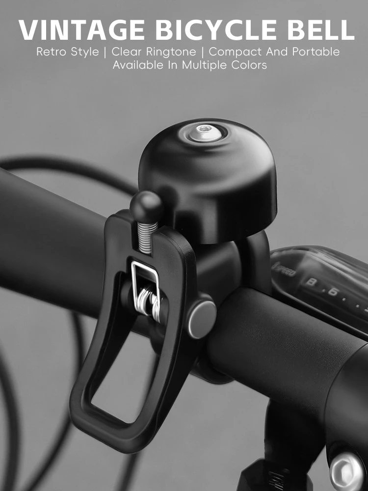 AliExpress NONE Classic Alloy Bicycle Bell Vintage Design Clear Alert Tone Tool-Free Mounting for Urban Commuting Leisure Riding  Bicycle Bell
