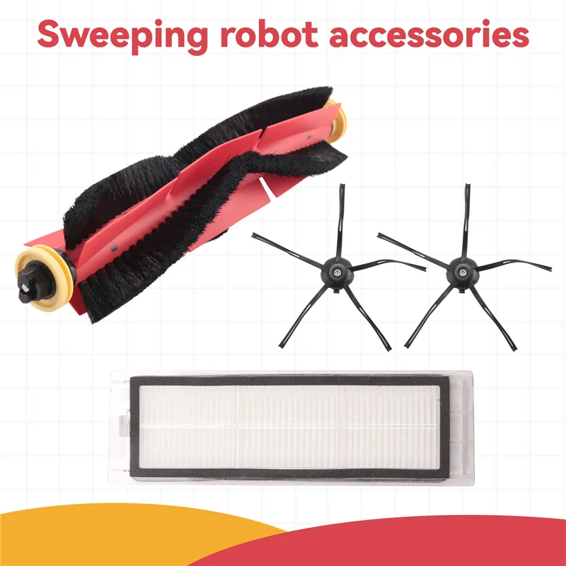 7 قطعة ل Xiaomi Roborock S4 E4 S5 S6 S5 ماكس المطاط الجانب فرشاة الرئيسية فرشاة الأسطوانة فلتر HEPA ماكس فرشاة تصفية قطع الغيار