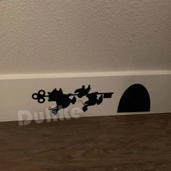 Princess Cinderella Mice Jac and Gus Gus Vinyl Art Sticker Home Wall Decor Lucifer Mouse Hole Decals For Laptop Car Decoration