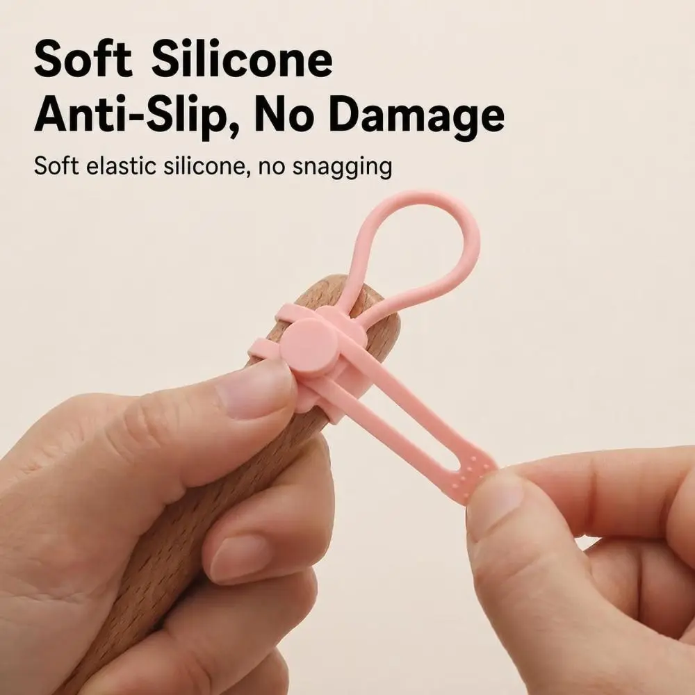 5pcs Practical Multipurpose Cable Ties Adjustable Length Tangle-Free Cord Organizer Reusable Cord Management Straps Home Office