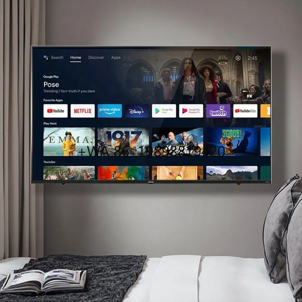 New 43 Inch LED Smart HD HDTV Flat Television Frameless 60Hz Refresh 1080P Android Wireless WiFi Televisores Inteligentes