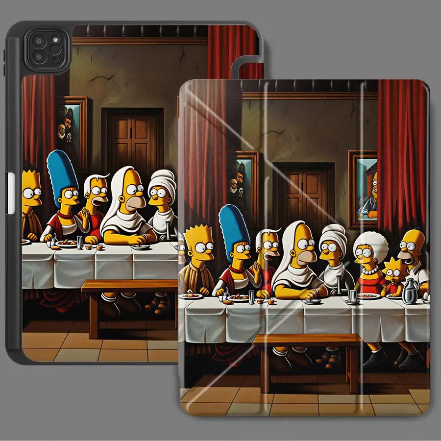 

Tablet Case For iPad Pro 2025 Air 4 5 M3 M2 M4 11inch Mini 6 7 Pro 11th 10th 9th 8th 7th 12.9inch Holder Cover Simpsons Supper