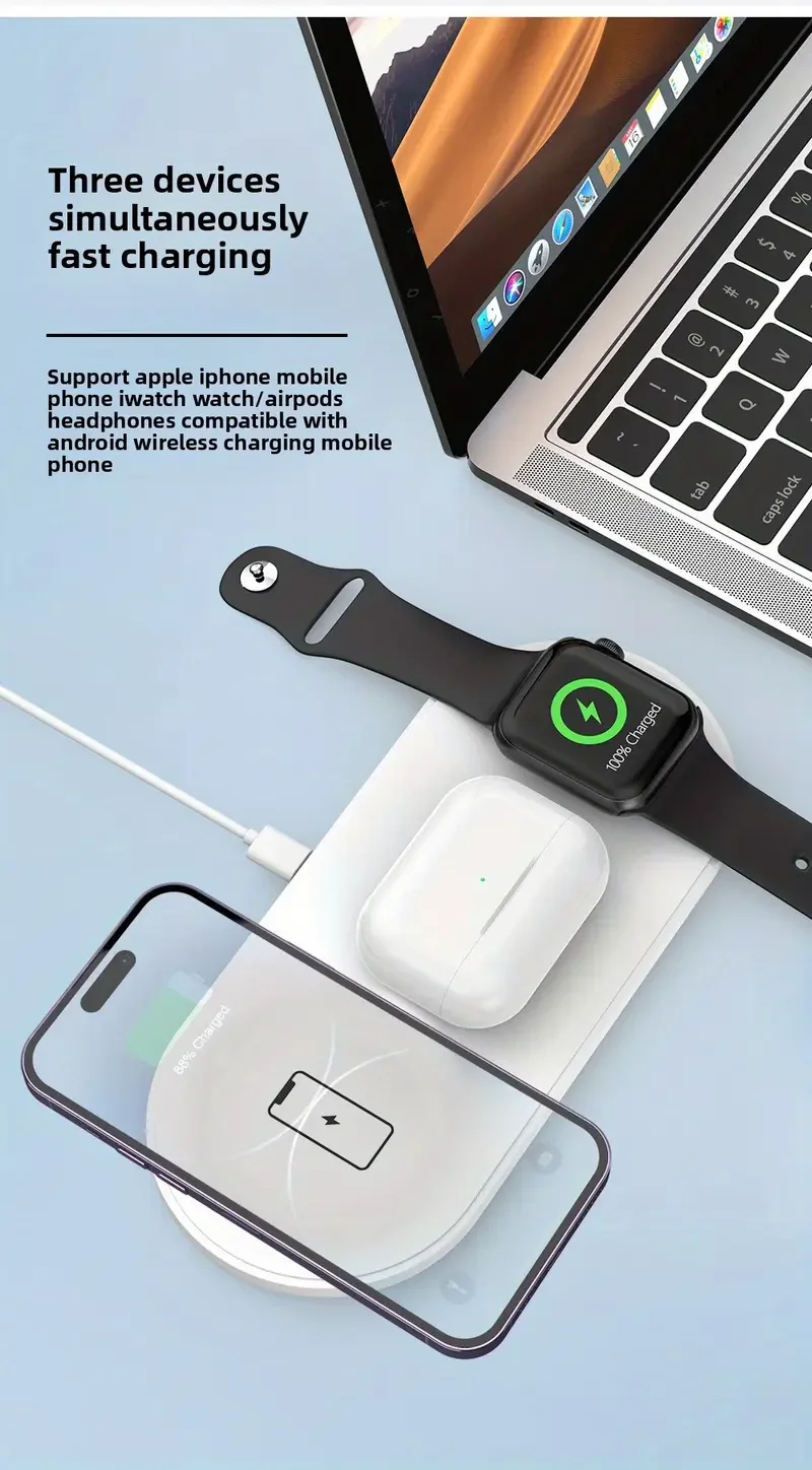 Watch Xs8 - 3 In 1 Dual Wireless Charger