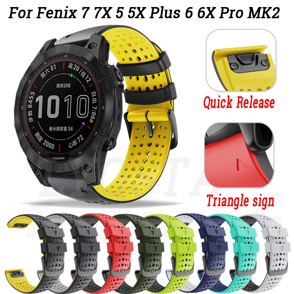 22 مللي متر ل Garmin Fenix 7 6 6Pro 5 5Plus Epix سيليكون الذكية Watchband الإفراج السريع Forerunner 945 935 نهج S60 أحزمة معصم