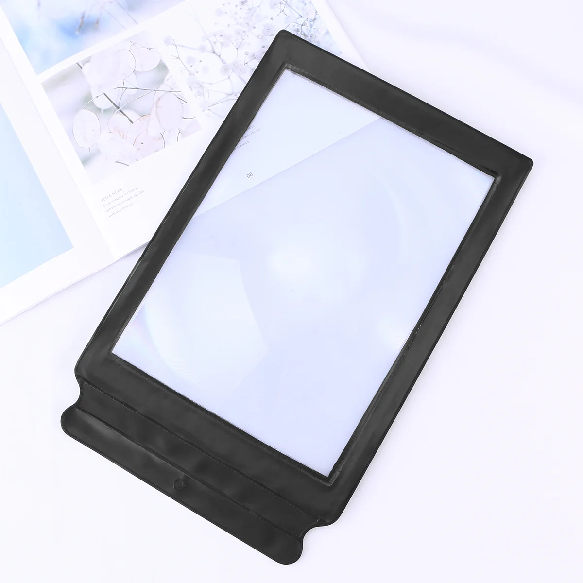 

A4 Full Page Reading Book Magnifying Lens Large Viewing Area Handled Magnifier (Black) A4 Magnifier A4 Magnifying Lens